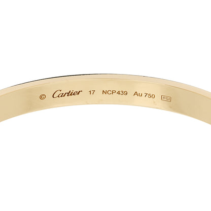 Cartier 18K Yellow Gold LOVE Cuff Bracelet 17 3 of 4