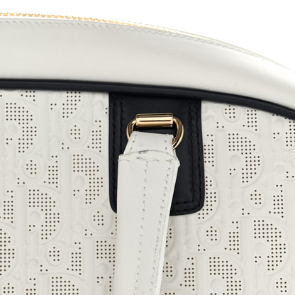 Christian Dior Perforated Calfskin Medium Dior Vibe Classic Bowling Bag White 13 of 13