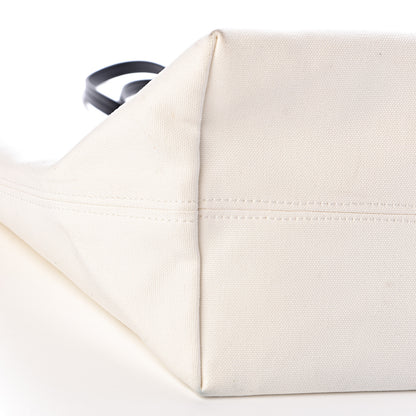 Versace Canvas Logo Tote Black White 10 of 11