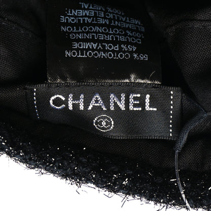Chanel Cotton Metallic CC Beret M Black 7 of 7