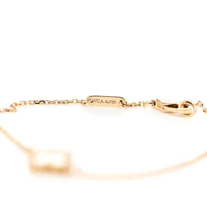 Van Cleef & Arpels 18K Yellow Gold Mother of Pearl Sweet Alhambra Bracelet 3 of 5