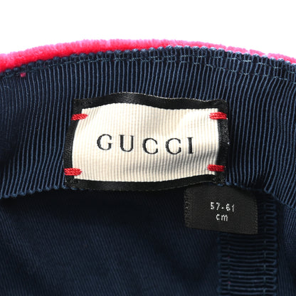 Gucci X MLB Velvet NY Yankees Baseball Hat 57-61 Pink 9 of 9