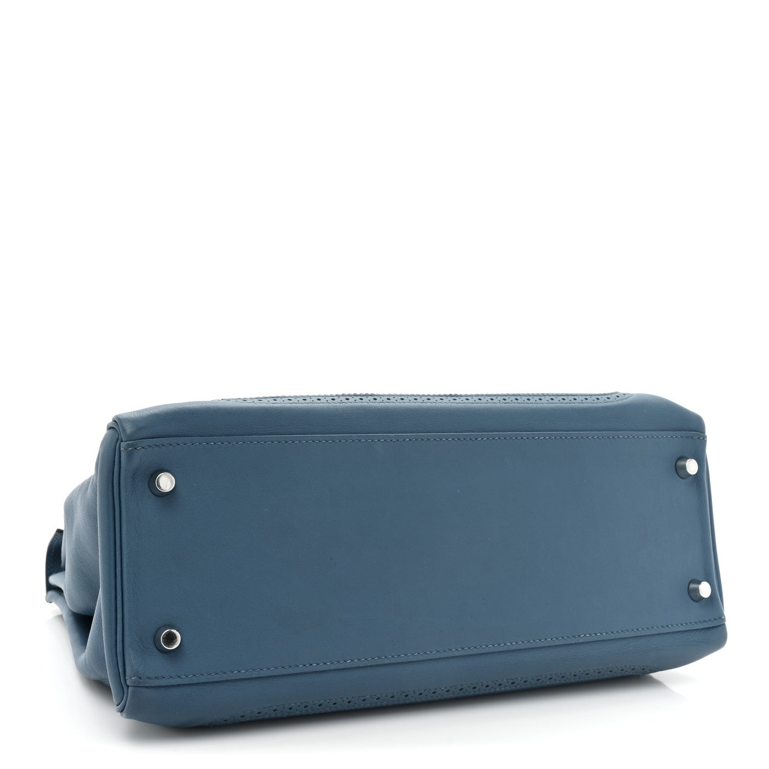 Hermes Swift Grain d'H Ghillies Kelly 35 Bleu Izmir 4 of 15