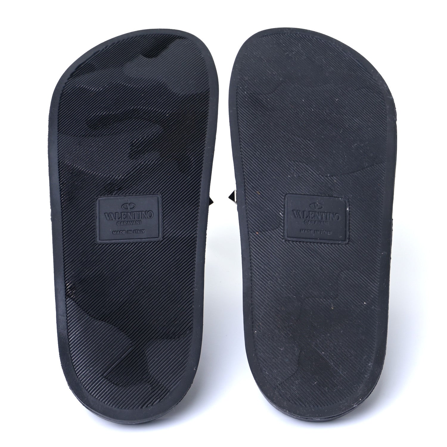 Valentino Garavani Rubber Rockstud Slide Sandals 38 Black 4 of 6