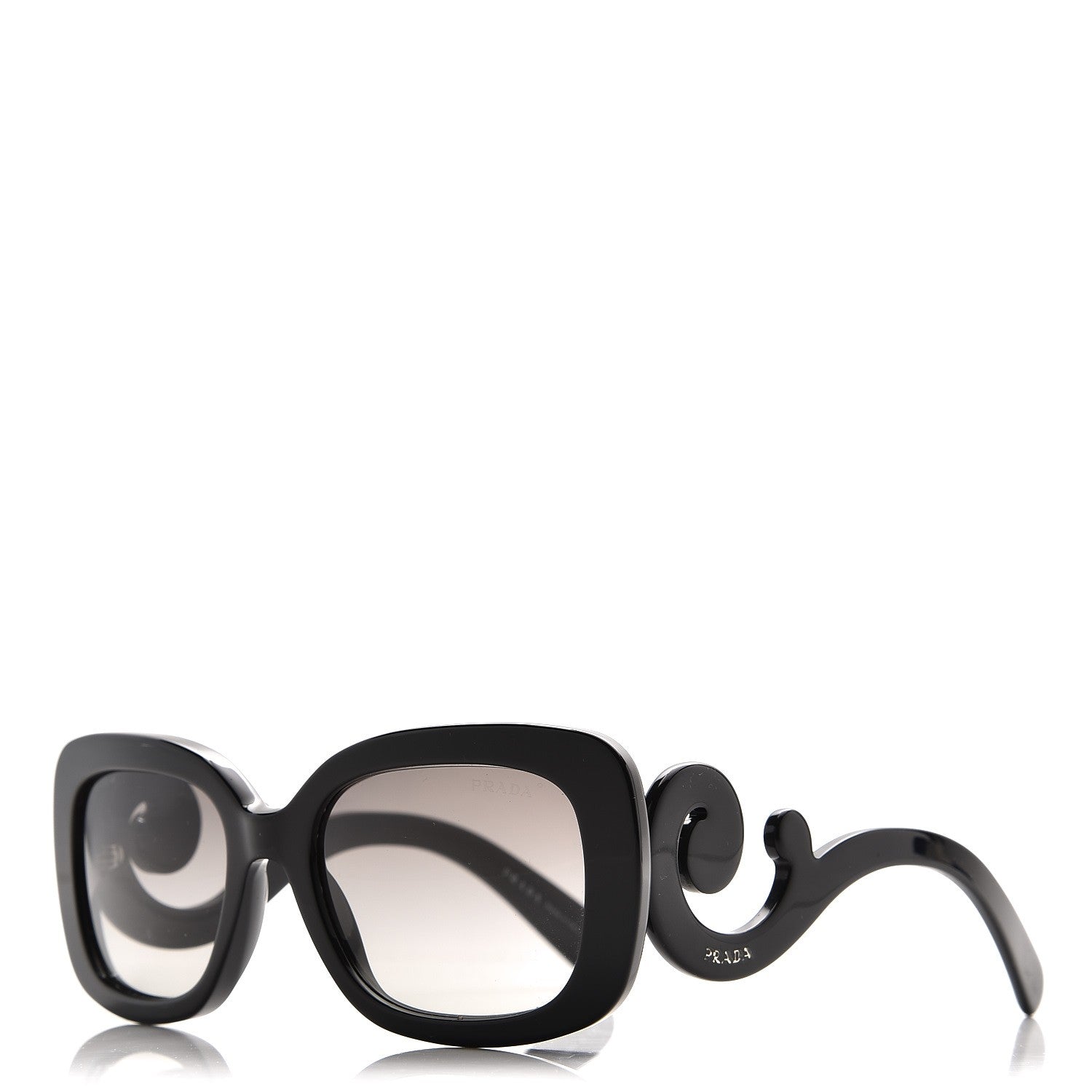 Prada Acetate Baroque Sunglasses SPR 27O Black 1 of 7
