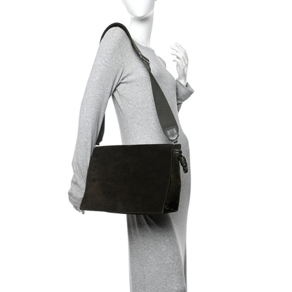 Loewe Suede Flamenco Satchel Bottle Green 2 of 15