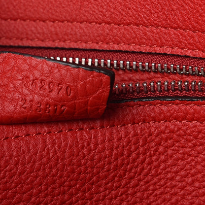 Gucci Soft Calfskin Medium Jackie Top Handle Bag Hibiscus Red 7 of 10