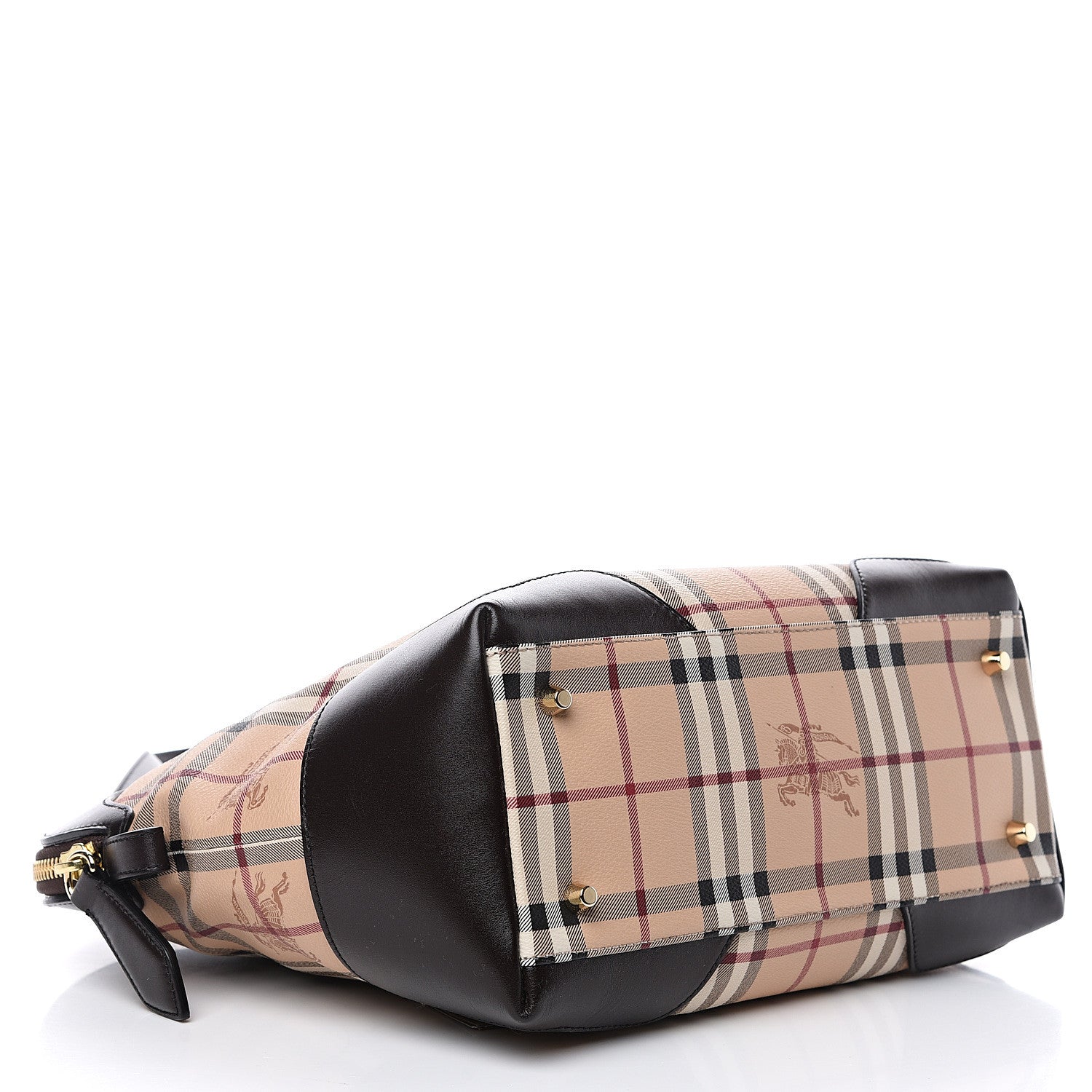 Burberry Haymarket Check Medium Primrose Tote Chocolate 3 of 12