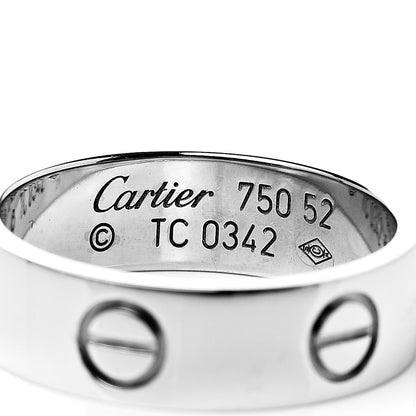 Cartier 18K White Gold 5.5mm LOVE Ring 52 6 4 of 4