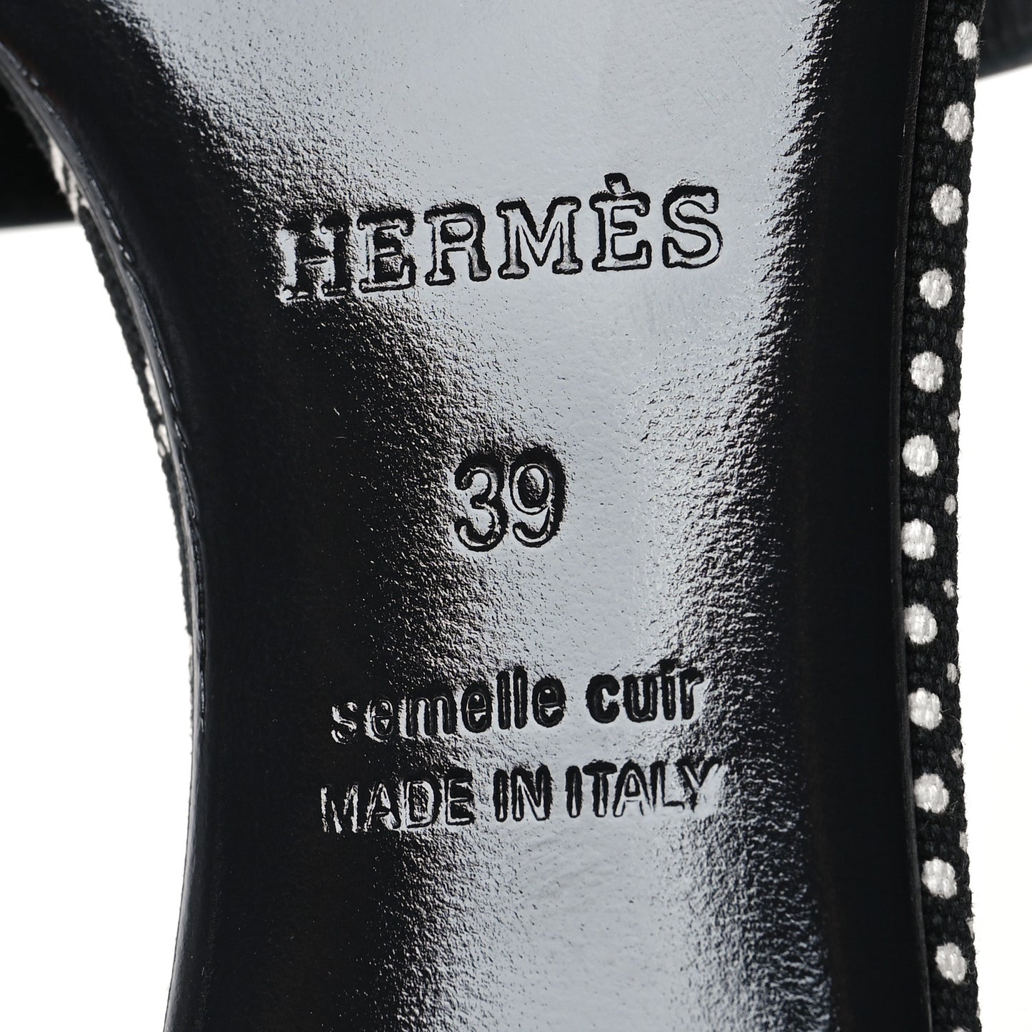 Calfskin Oasis Sandals 39 Black