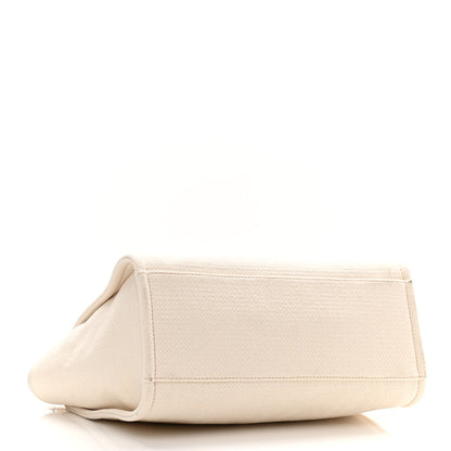 Chanel Mixed Fibers Small Deauville Tote White 5 of 15