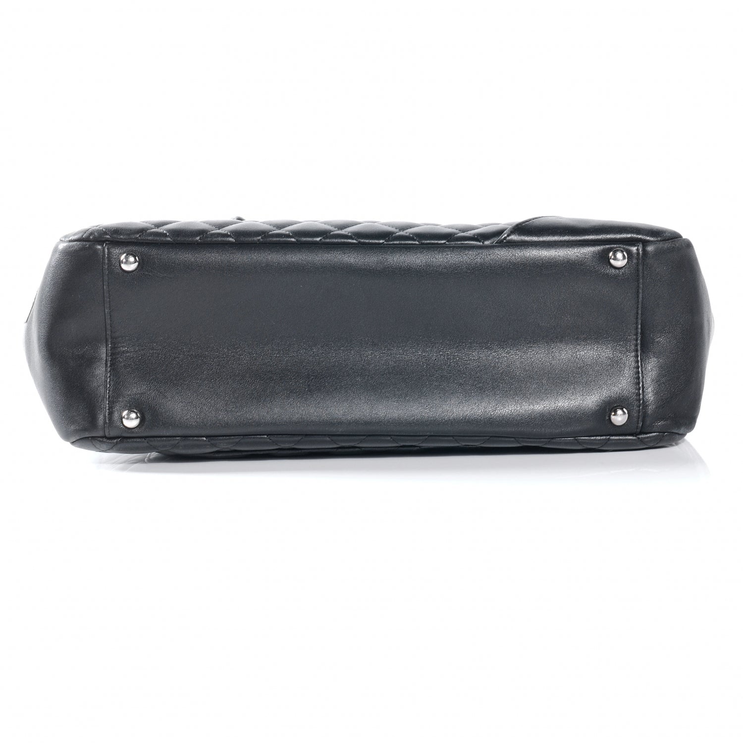 Chanel Calfskin Quilted Large Cambon Flap Black White 8 of 13