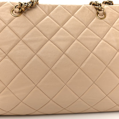 Chanel Calfskin Quilted Large CC Crown Tote Beige 18 of 18