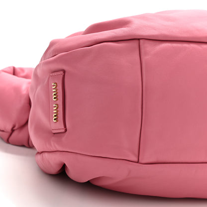 Miu Miu Nappa Knot Top Handle Shoulder Bag Begonia 10 of 11