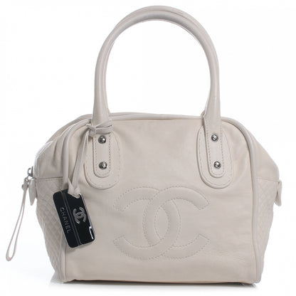 Chanel Calfskin Small CC Bowler White 1 of 7