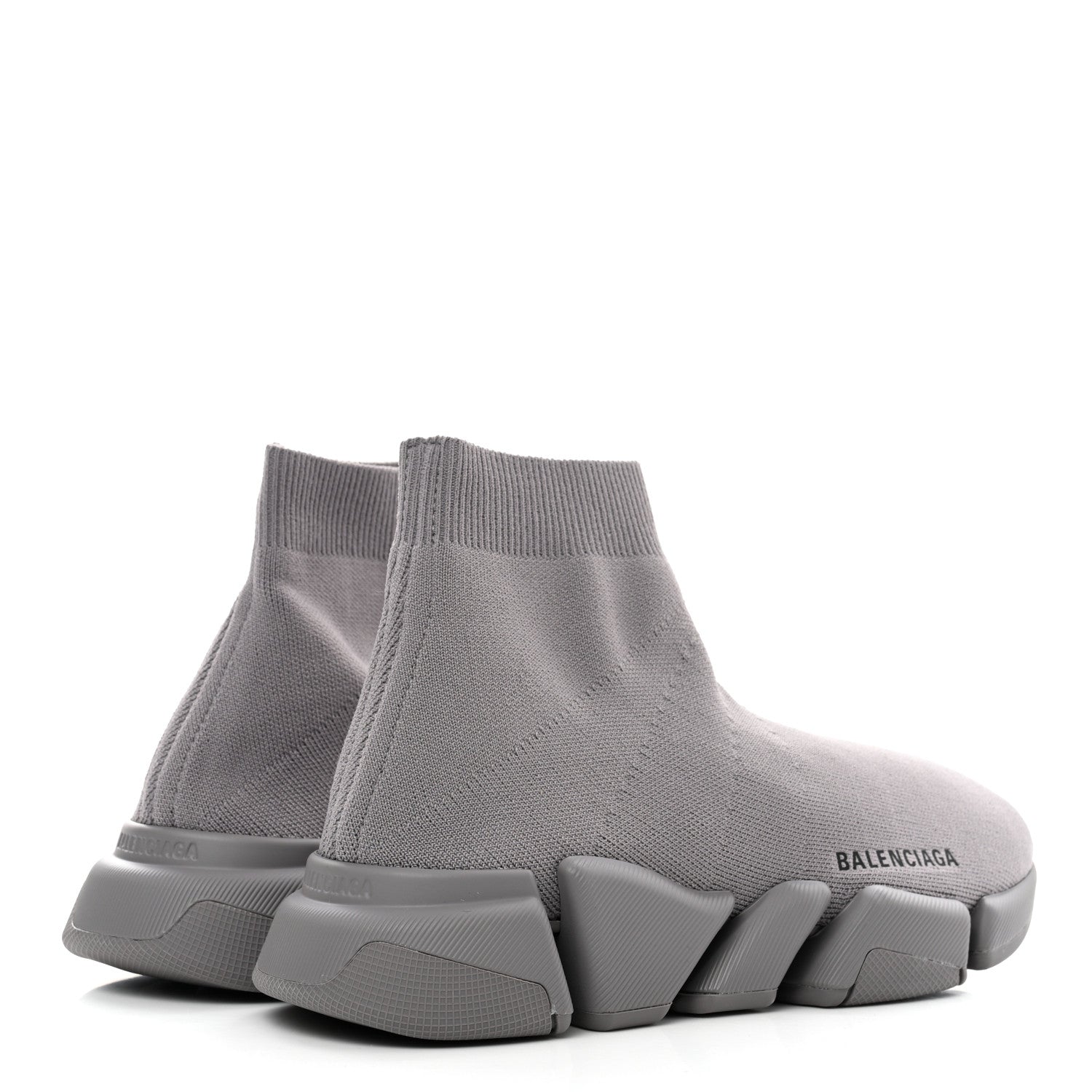 Balenciaga Technical 3D Recycled Knit Womens Speed 2.0 Sneakers 39 Monocolor Grey 4 of 7