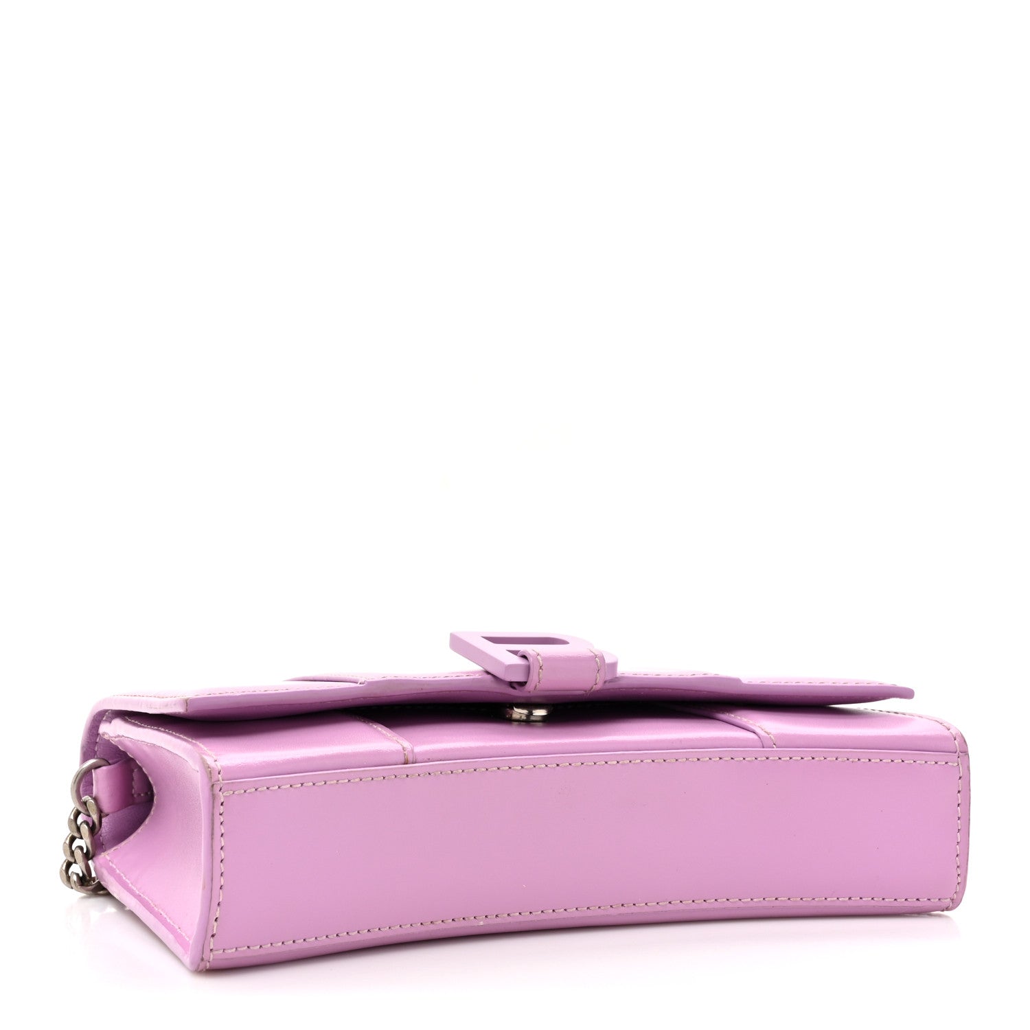 Balenciaga Shiny Box Calfskin Tonal B Hourglass Chain Bag Liliac 4 of 18