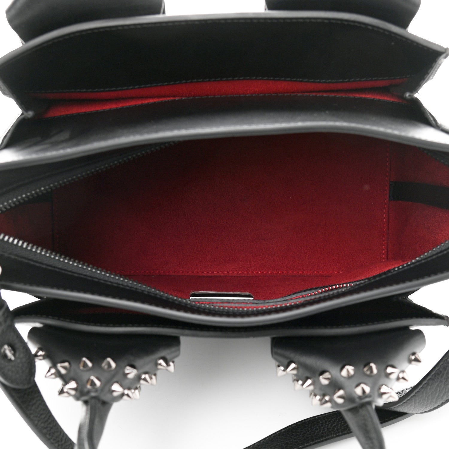 Christian Louboutin Grained Calfskin Spike Small Eloise Tote Black 5 of 10