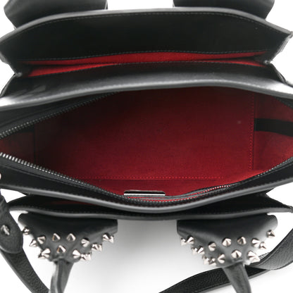 Christian Louboutin Grained Calfskin Spike Small Eloise Tote Black 5 of 10