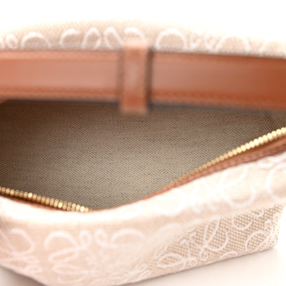 Loewe Jacquard Anagram Calfskin Small Cubi Bag Ecru Tan 5 of 9