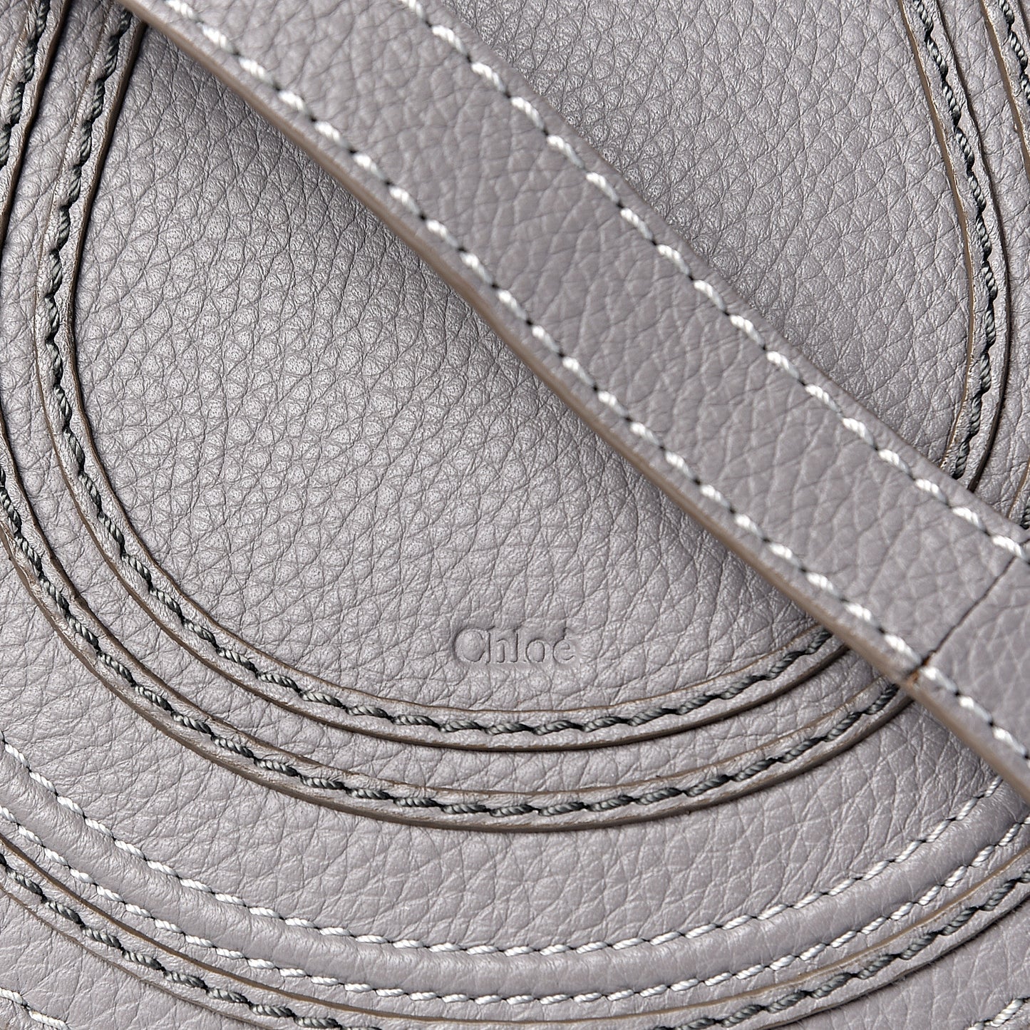 Calfskin Mini Marcie Round Crossbody Bag Cashmere Grey
