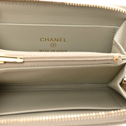 Chanel Caviar Quilted Zipped Coin Purse White 5 of 8