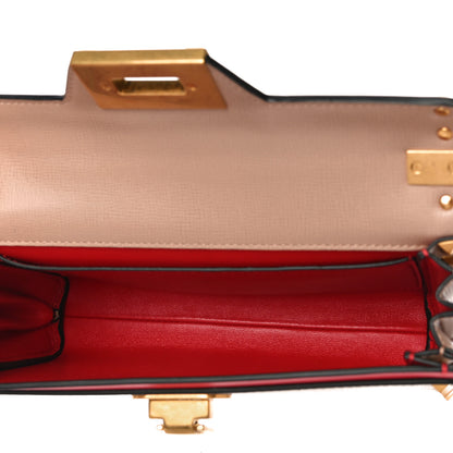 Valentino Garavani Grainy Calfskin Rockstud Alcove Top Handle Cross Body Rose Cannelle 5 of 9
