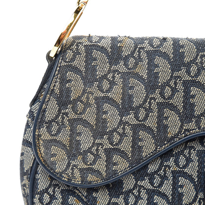 Christian Dior Monogram Saddle Bag Blue 9 of 13