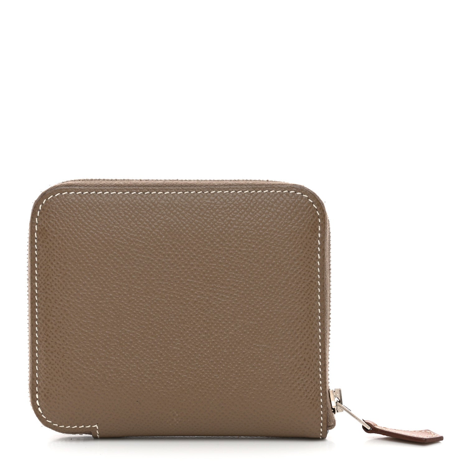 Hermes Epsom Silk'in Compact Wallet Etoupe 1 of 8