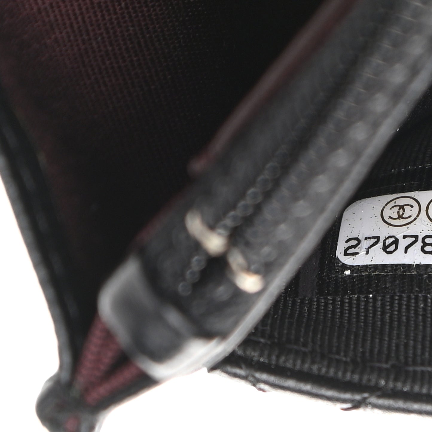 Lambskin Quilted Wallet On Chain WOC Black