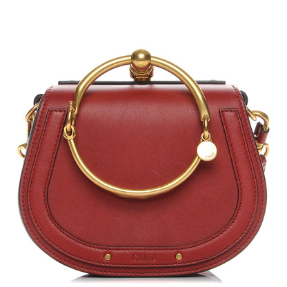 Chloe Calfskin Suede Small Nile Bracelet Bag Intense Red 1 of 11