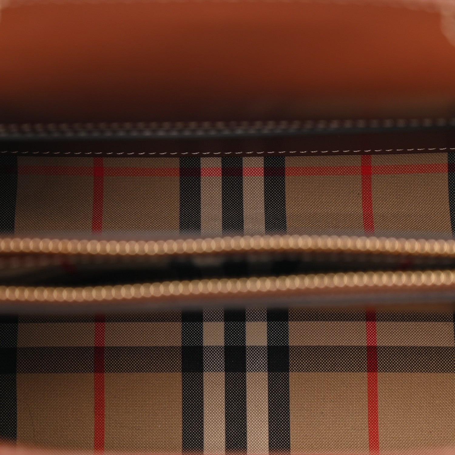 Burberry Calfskin Vintage Check Mini Two Handle Title Bag Black 5 of 13