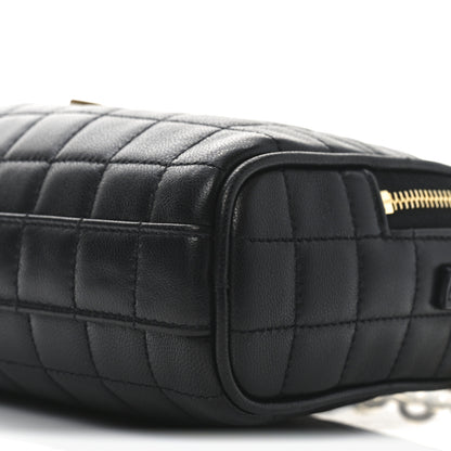 Saint Laurent Lambskin Carre Quilted Cassandre Mini Camera Bag Black 8 of 9