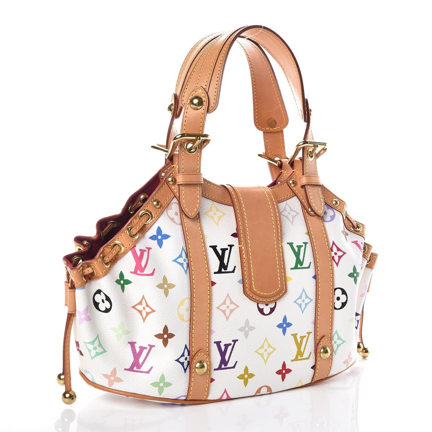 Louis Vuitton Monogram Multicolor Theda GM White 3 of 9
