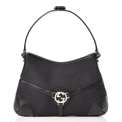 Gucci Canvas GG Reins Shoulder Bag Black 1 of 15