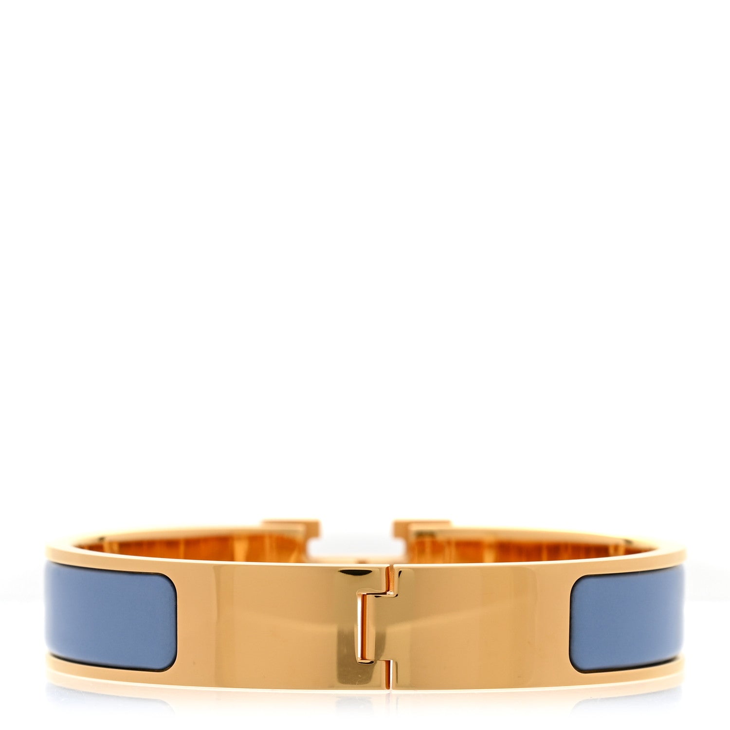 Hermes Enamel Narrow Clic Clac H Bracelet PM Bleu Orage 3 of 5