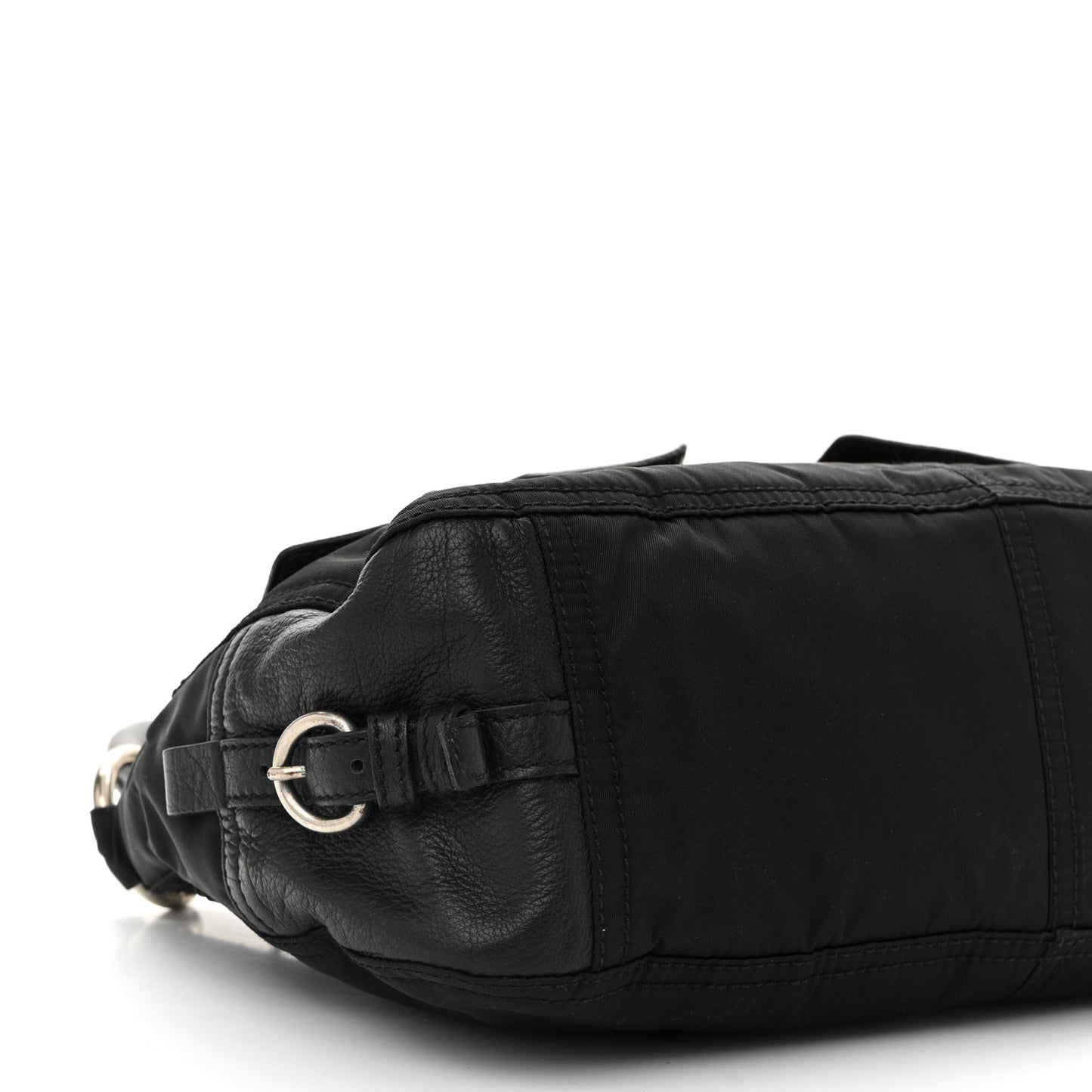 Tessuto Nylon Buffalo Shoulder Bag Black