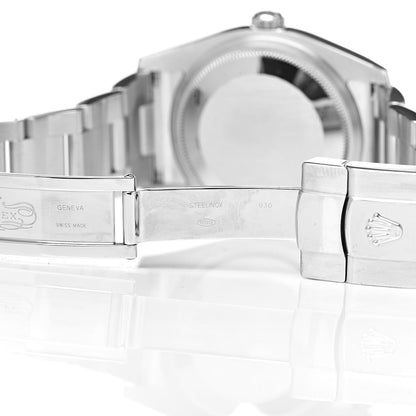 Rolex Stainless Steel 18K White Gold Diamond 36mm Oyster Perpetual Datejust Watch Silver 116234 7 of 8