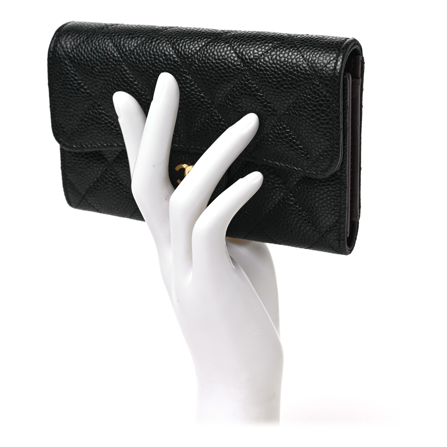 Chanel Caviar Quilted Medium Flap Wallet Black 2 of 7