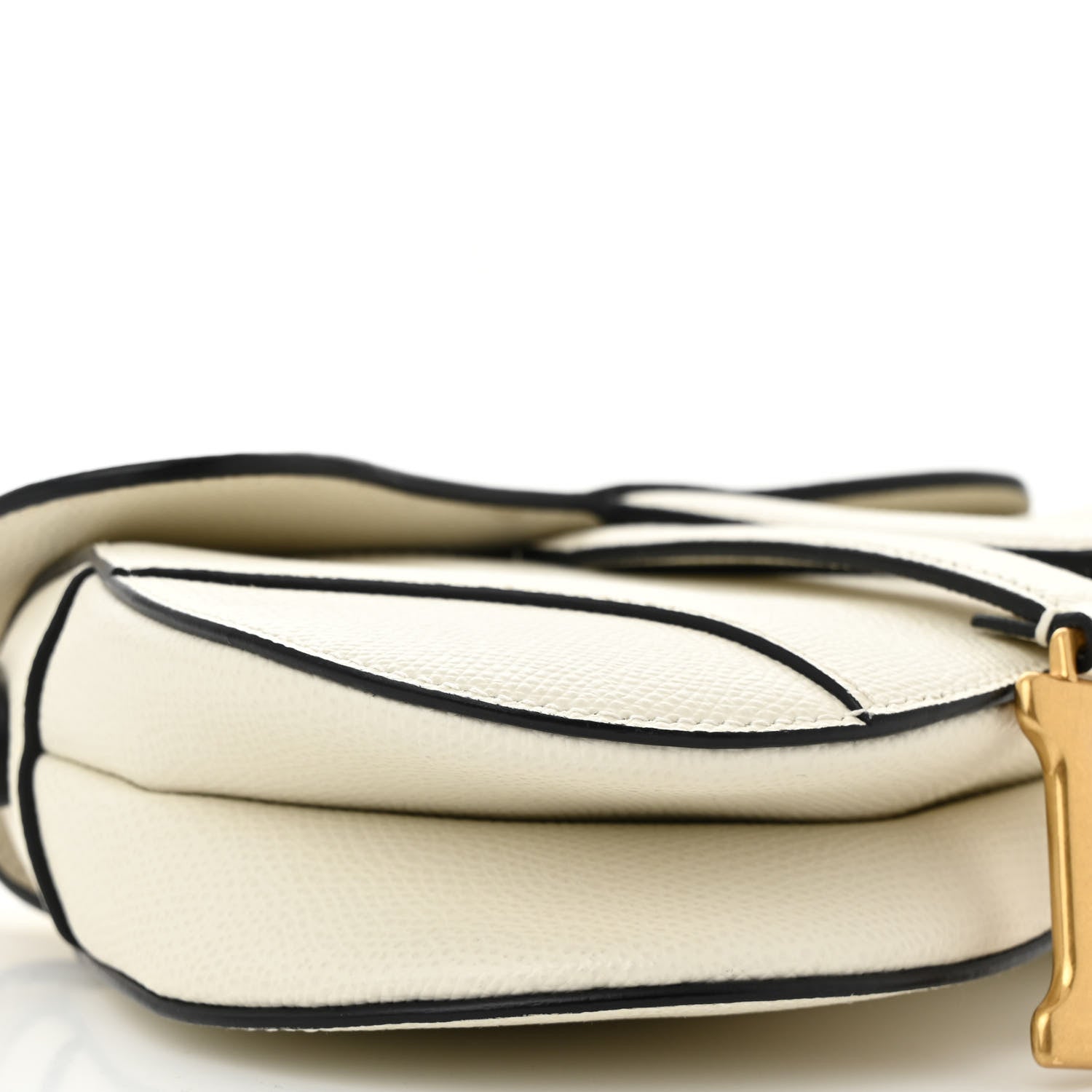 Christian Dior Grained Calfskin Mini Saddle Bag White 9 of 11