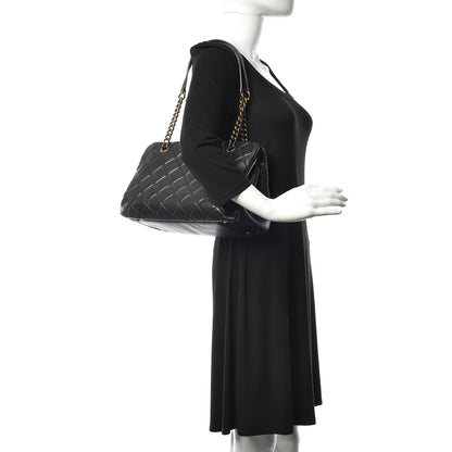 Chanel Calfskin Quilted Small CC Crown Tote Black 2 of 10
