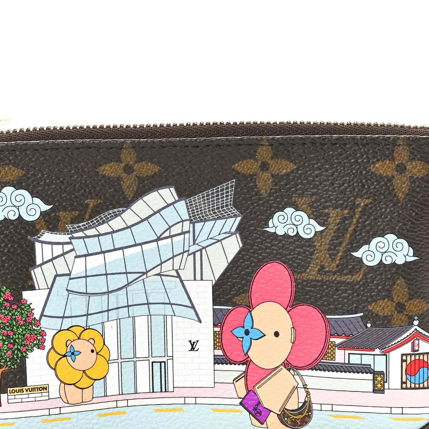 Monogram 2022 Christmas Animation Seoul Mini Pochette Accessories Fuchsia