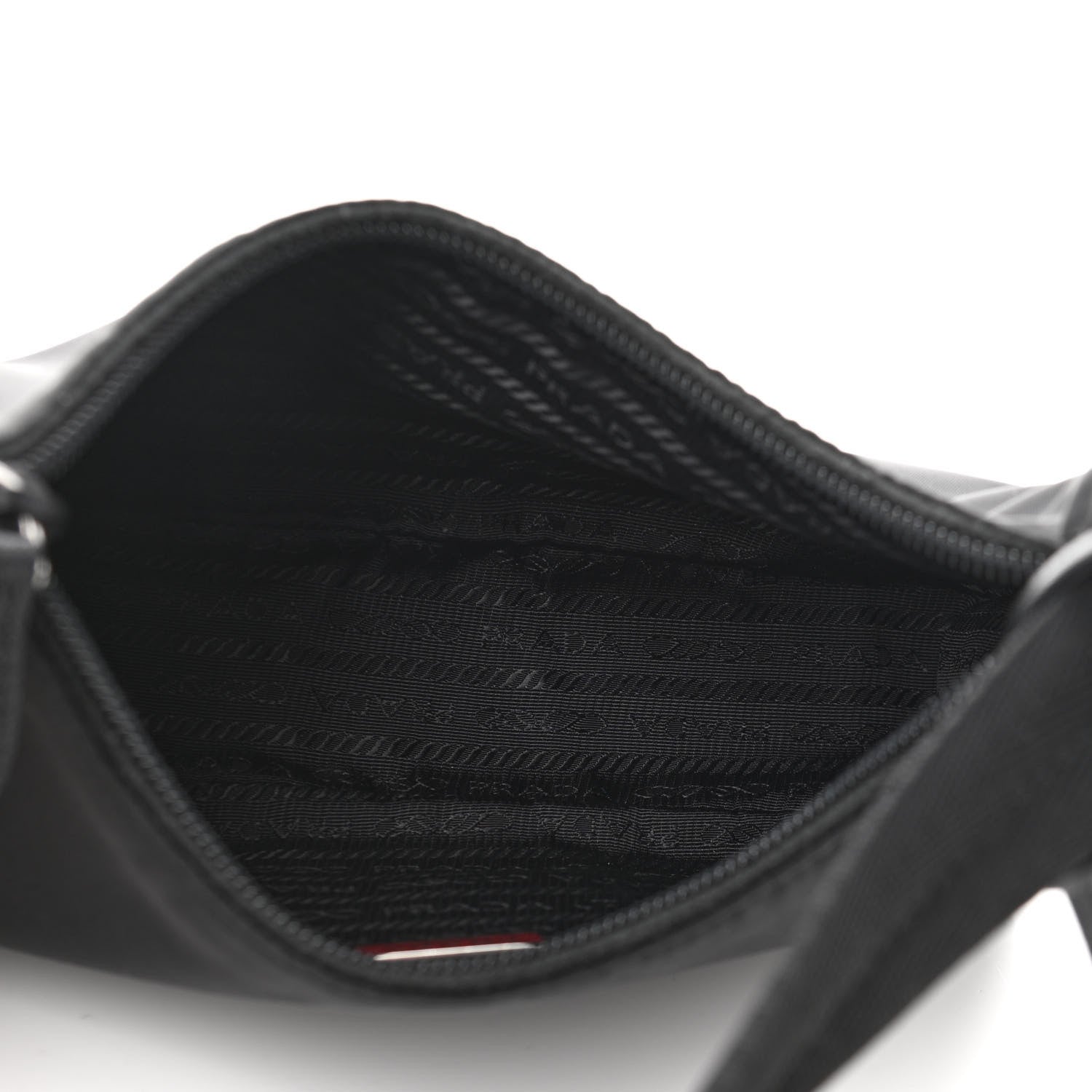 Prada Tessuto Nylon Saffiano Lunar New Year Mini Re-Edition 2000 Bag Black Fuoco 5 of 9