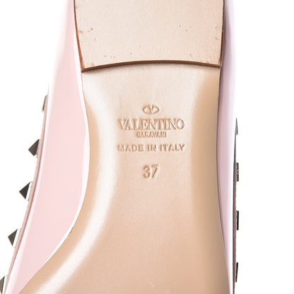 Valentino Garavani Patent Rockstud Ballerina Flats 37 Water Rose Poudre 6 of 11