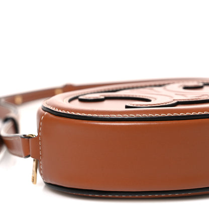 Celine Smooth Calfskin Cuir Small Triomphe Oval Crossbody Purse Tan 10 of 11
