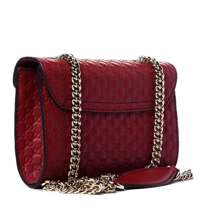 Gucci Soft Microguccissima Mini Emily Chain Shoulder Bag Rosso 4 of 12