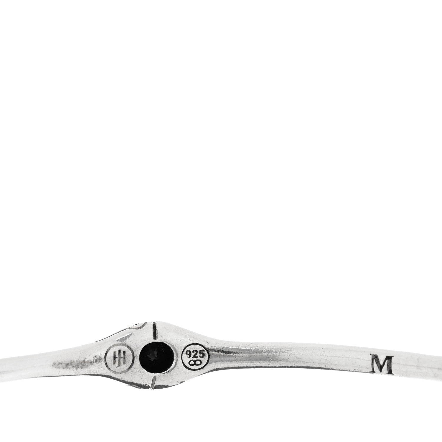 John Hardy Sterling Silver Black Spinel Bamboo Bangle Bracelet Set of 3 3 of 3