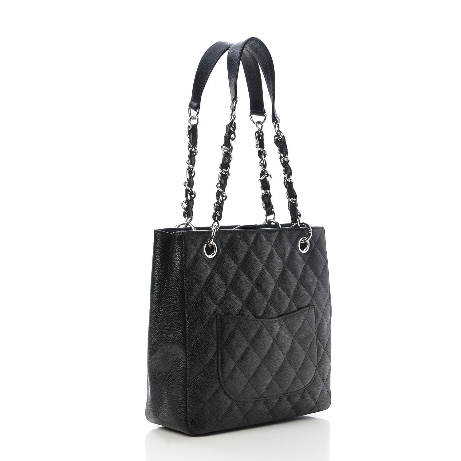 Chanel Caviar Quilted Petit Shopping Tote PST Black 3 of 7