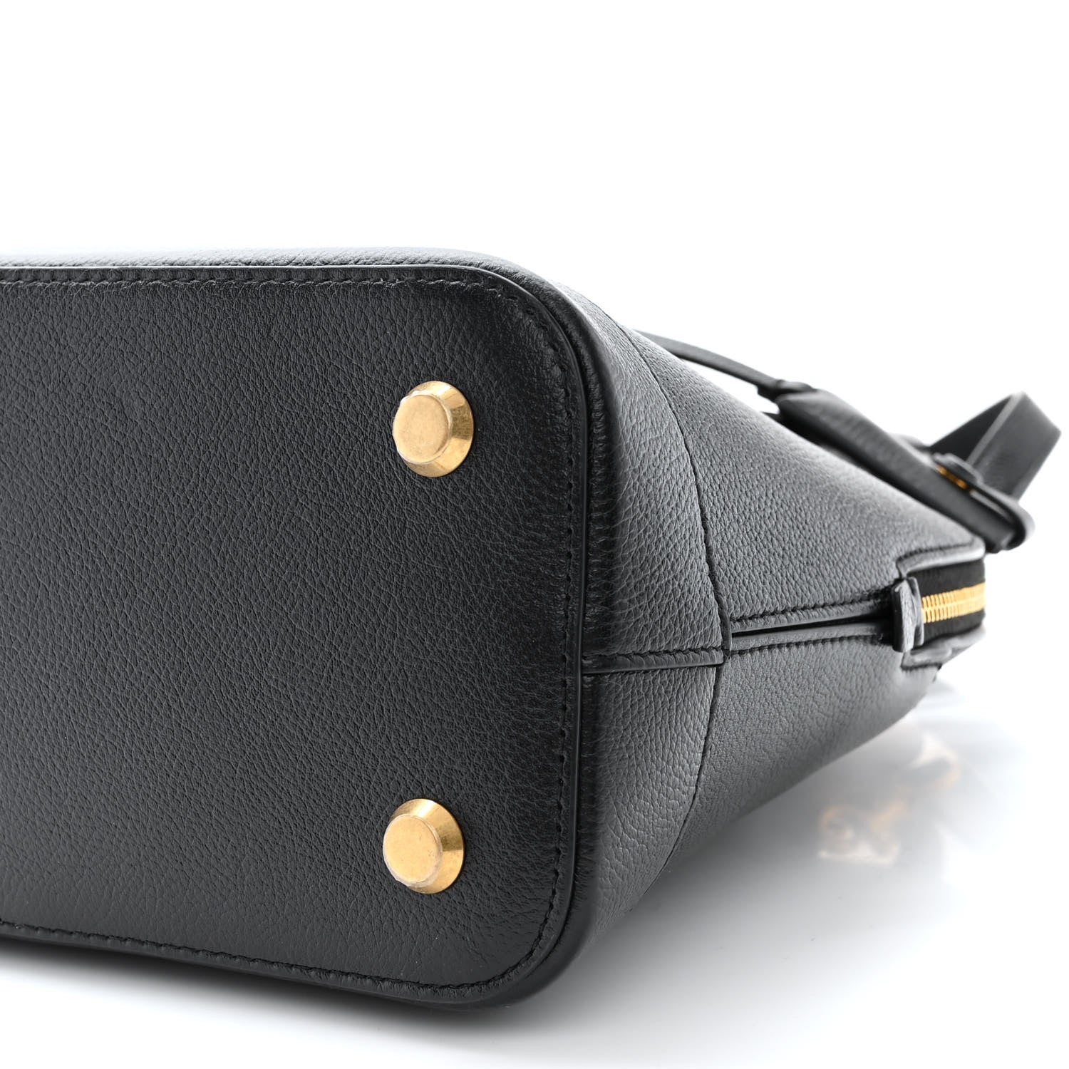 Balenciaga Grained Calfskin Logo S Ville Top Handle Bag Black White 10 of 11