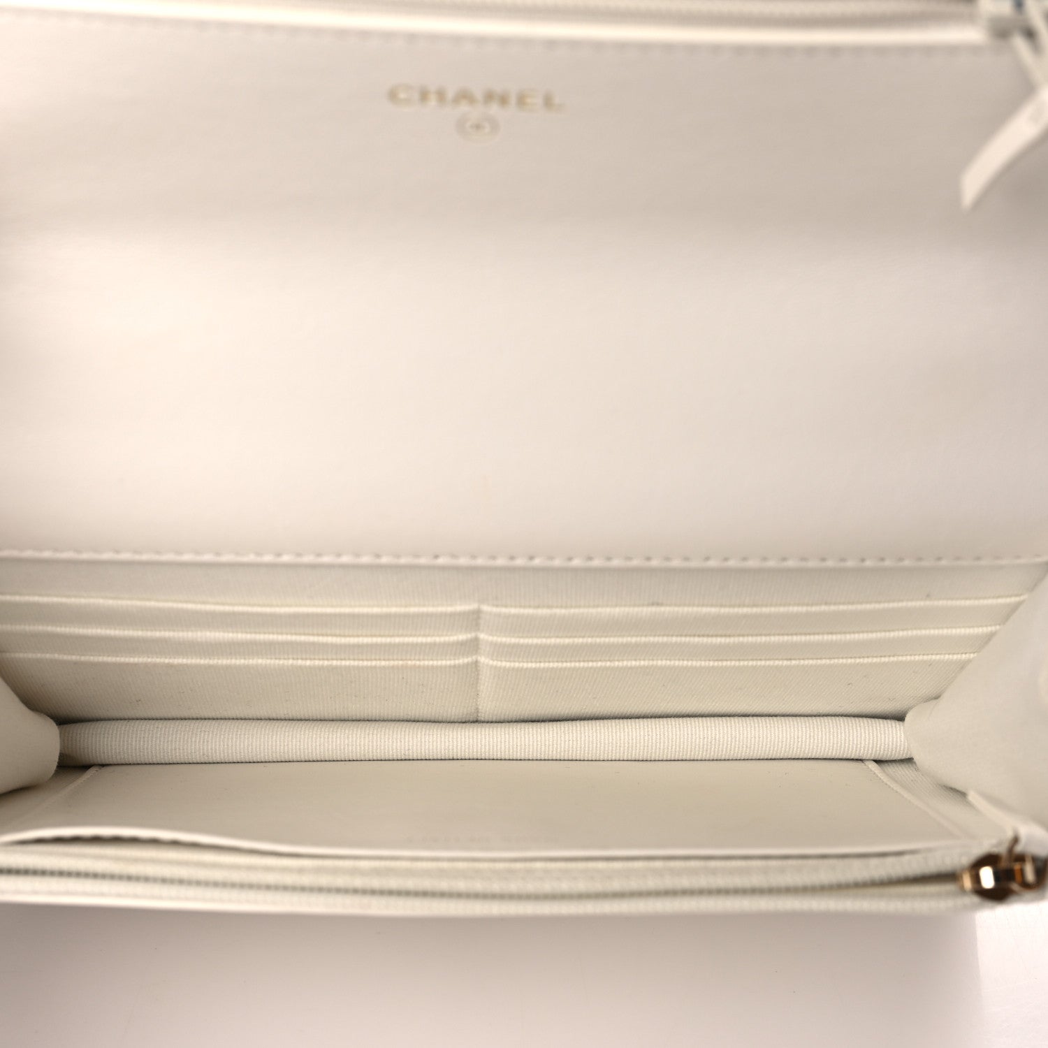 Chanel Lambskin Quilted Chanel 19 Wallet On Chain WOC White 5 of 10